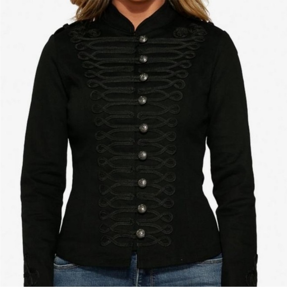 Royal Bones Jackets & Blazers - Royal Bones Hot Topic Retro Goth Military Style Black Jacket M by Daang Goodman